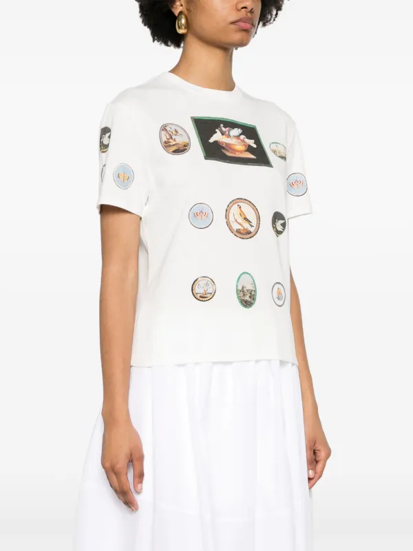 Giambattista Valli graphic-print Cotton T-shirt | White