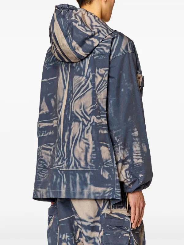 Diesel J-Cadmus creased-effect Cargo Jacket | Blue | FARFETCH JO