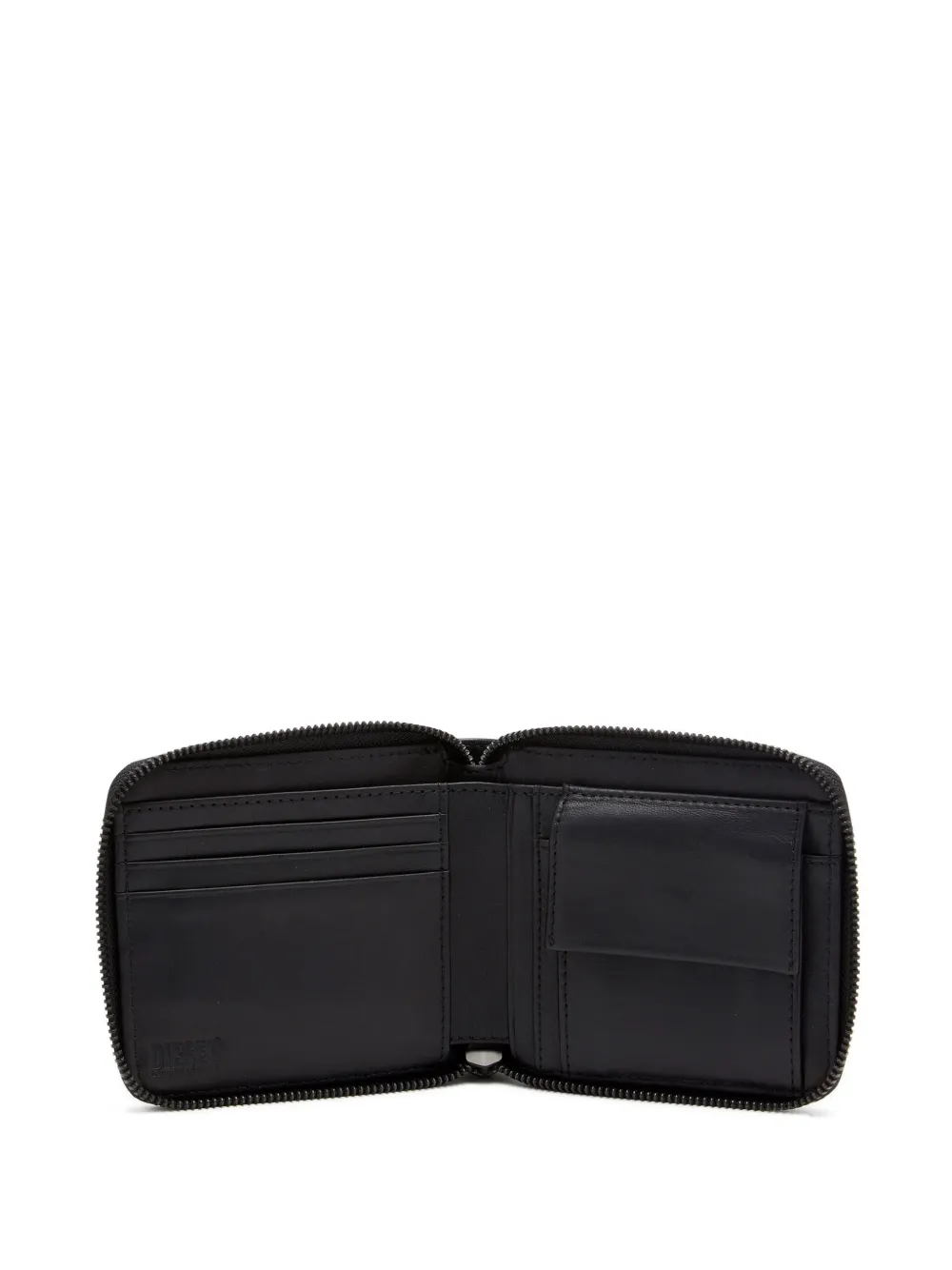 Shop Diesel Dsl 3d Bi-fold Coin Zip Xs Wallet In Black