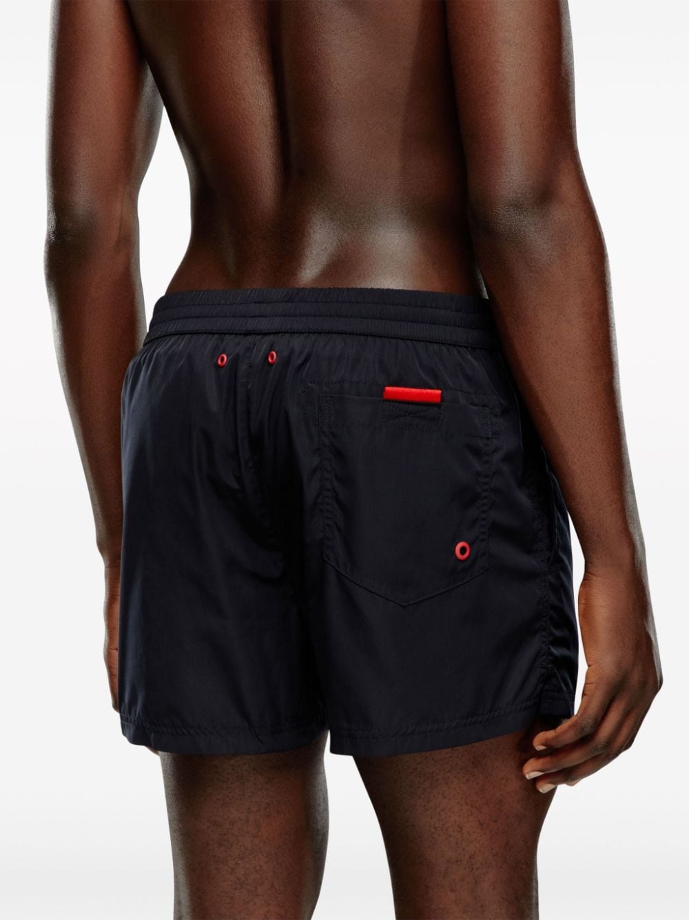 Shop Diesel Logo-print Swim Shorts In Black