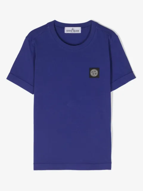 Stone Island Junior Compass-motif cotton T-shirt