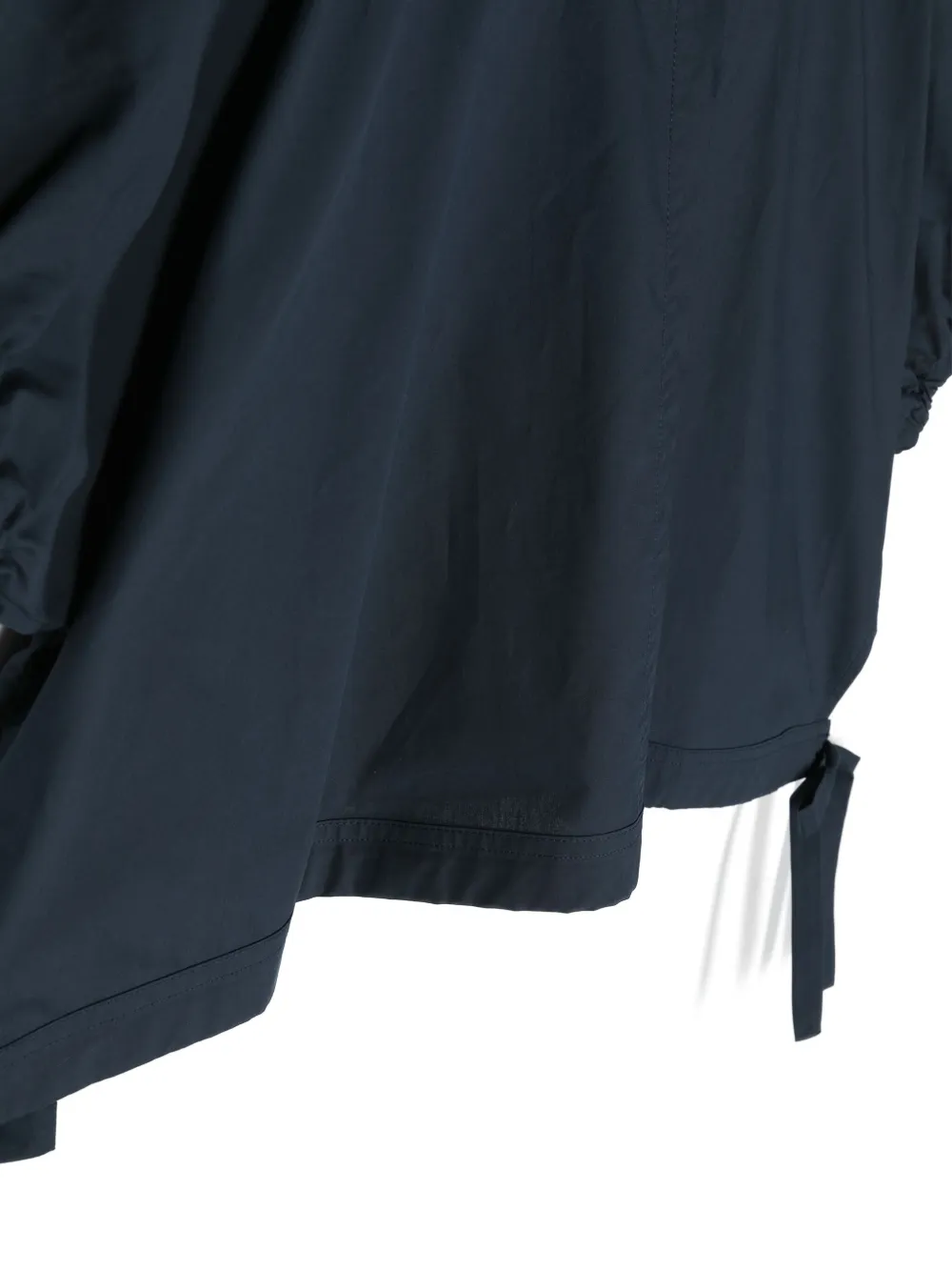 Meimeij Tied-sides Cropped Blouse In Blue