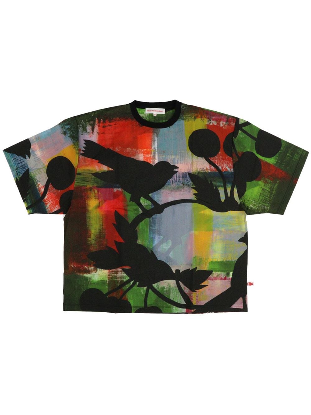 Walter Van Beirendonck Painterly-print Jersey T-shirt In Black