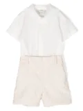 Fendi Kids FF-jacquard shorts set - White
