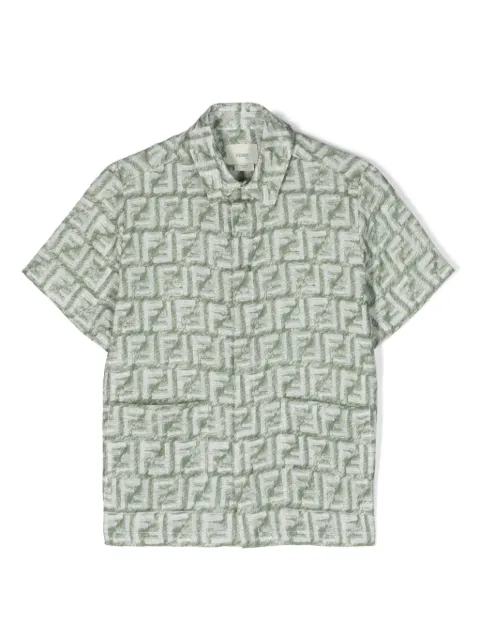 Fendi Kids camisa con estampado FF