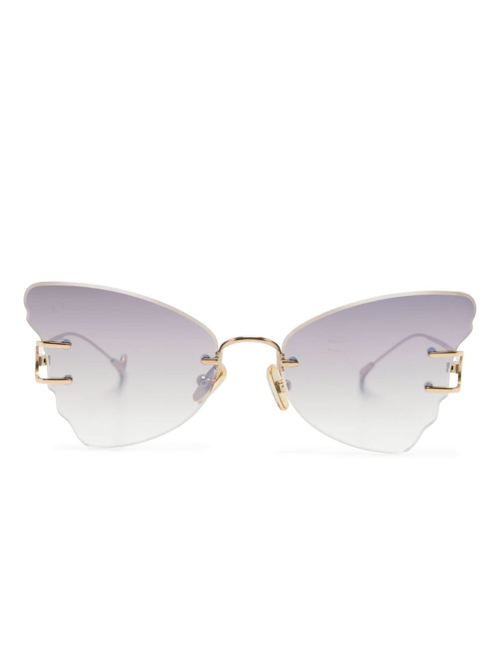 Eyepetizer Beat Butterfly-frame Sunglasses In Gold