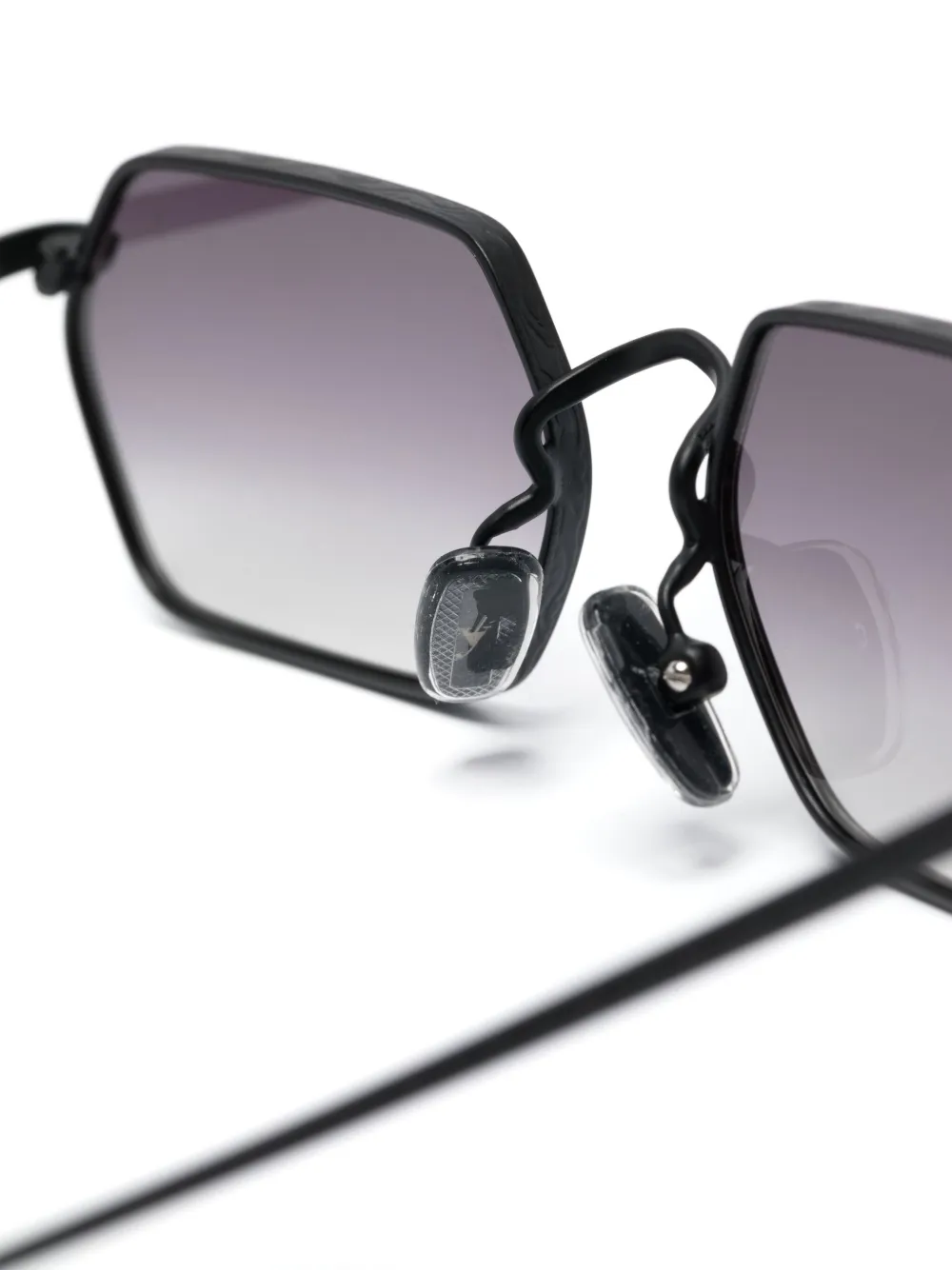 Eyepetizer Cavallet zonnebril met geometrisch montuur Zwart