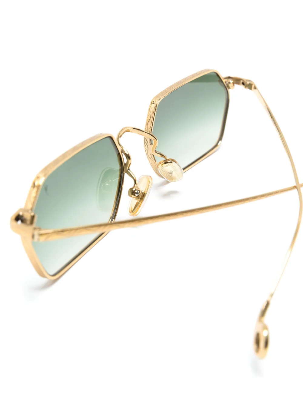 Eyepetizer Cavallet zonnebril met geometrisch montuur Goud