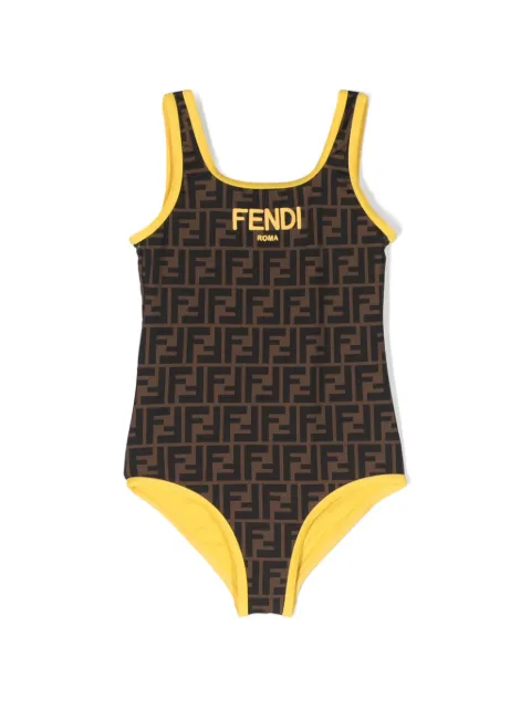 Fendi Kids bañador con motivo FF