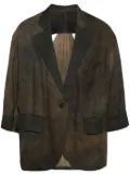 Ziggy Chen cut-out draped blazer - Brown