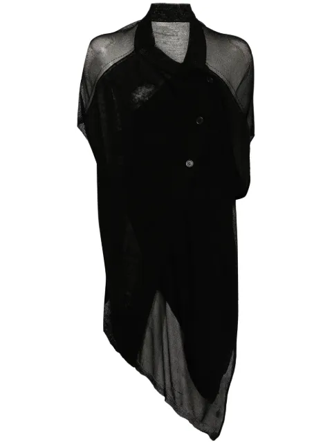 Yohji Yamamoto asymmetric sheer top