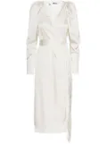 ROTATE BIRGER CHRISTENSEN wrap-design satin midi dress - White