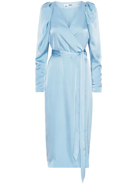 ROTATE BIRGER CHRISTENSEN long-sleeve wrap dress