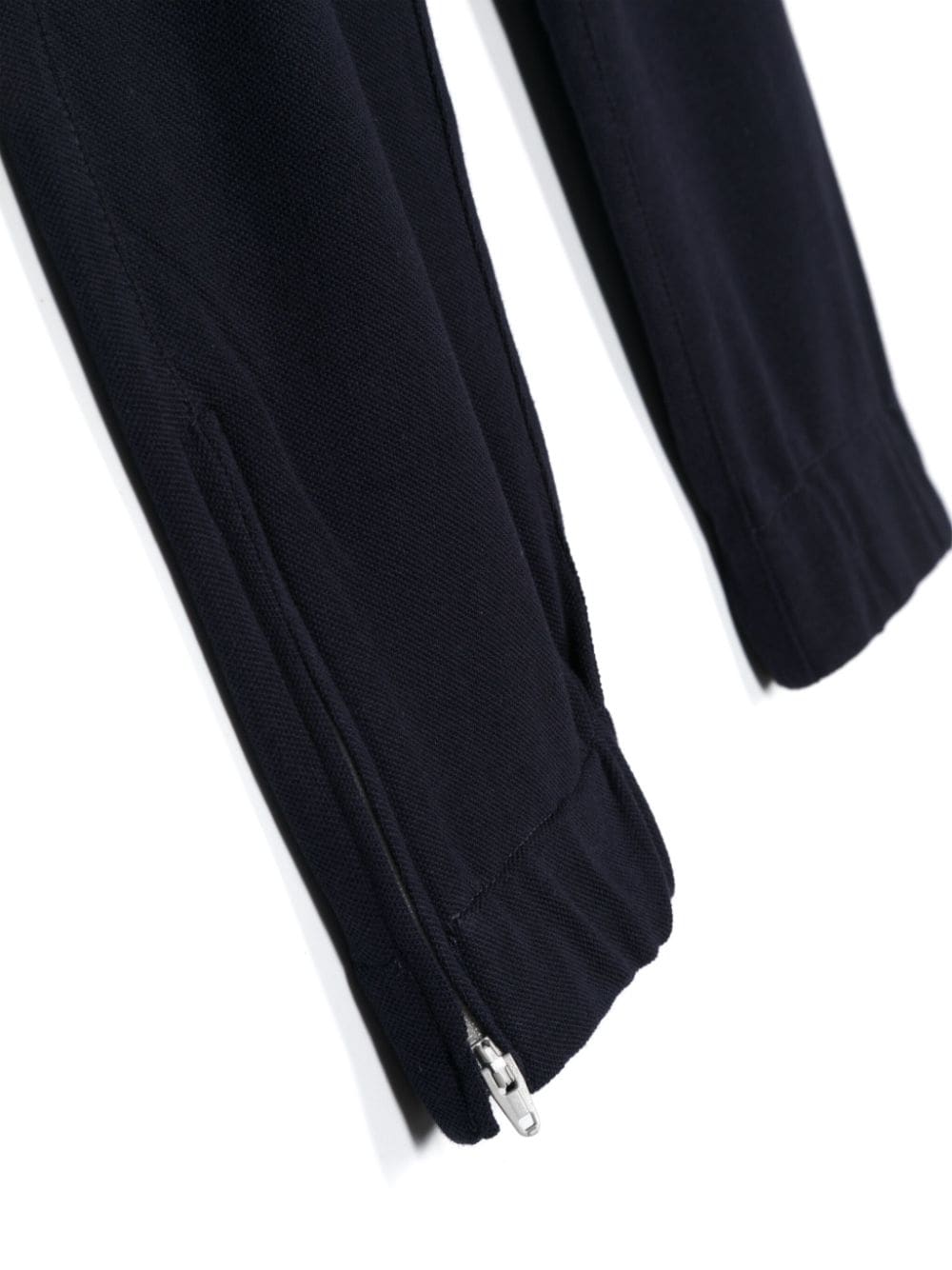 Shop Brunello Cucinelli Logo-print Cotton Trousers In Blue
