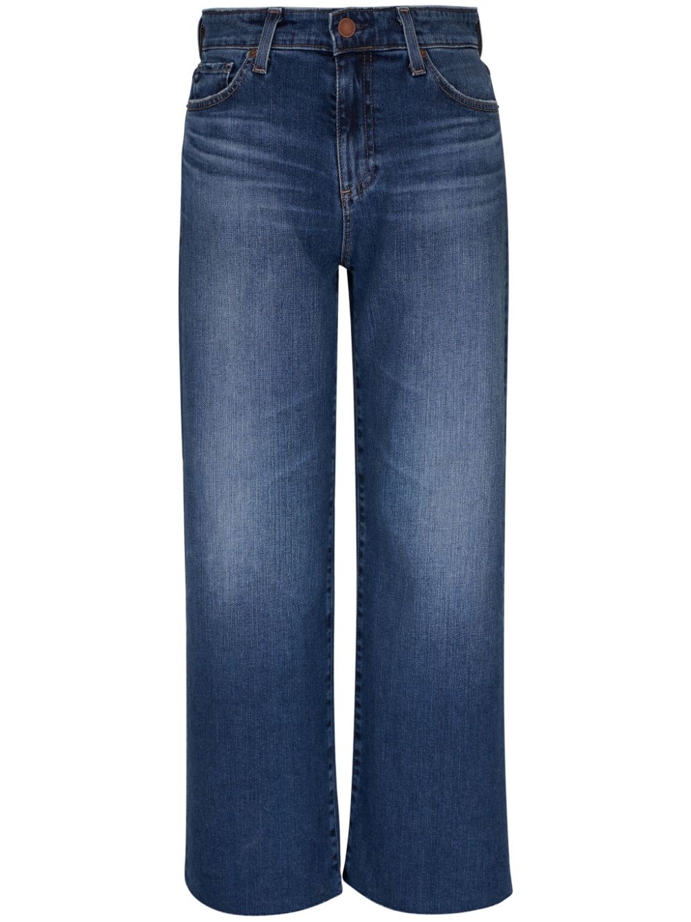 Ag Mid-rise Straight-leg Jeans In Blue