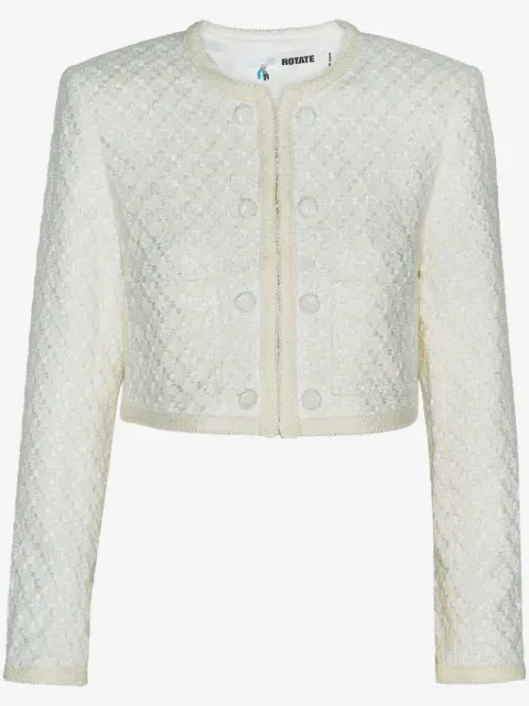 ROTATE BIRGER CHRISTENSEN structured bouclé cropped jacket