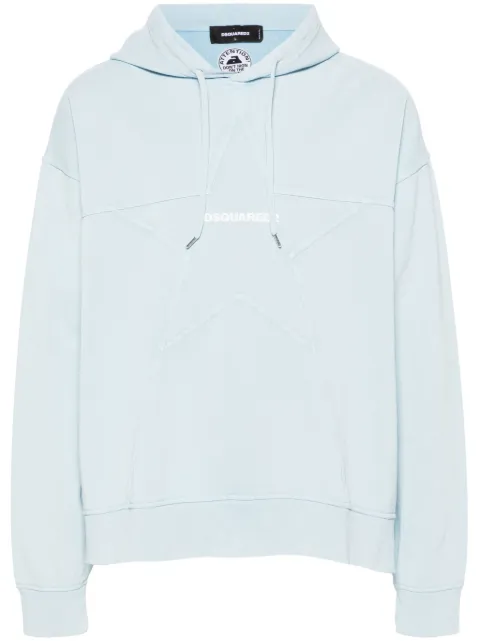 DSQUARED2 star-detail cotton hoodie Men