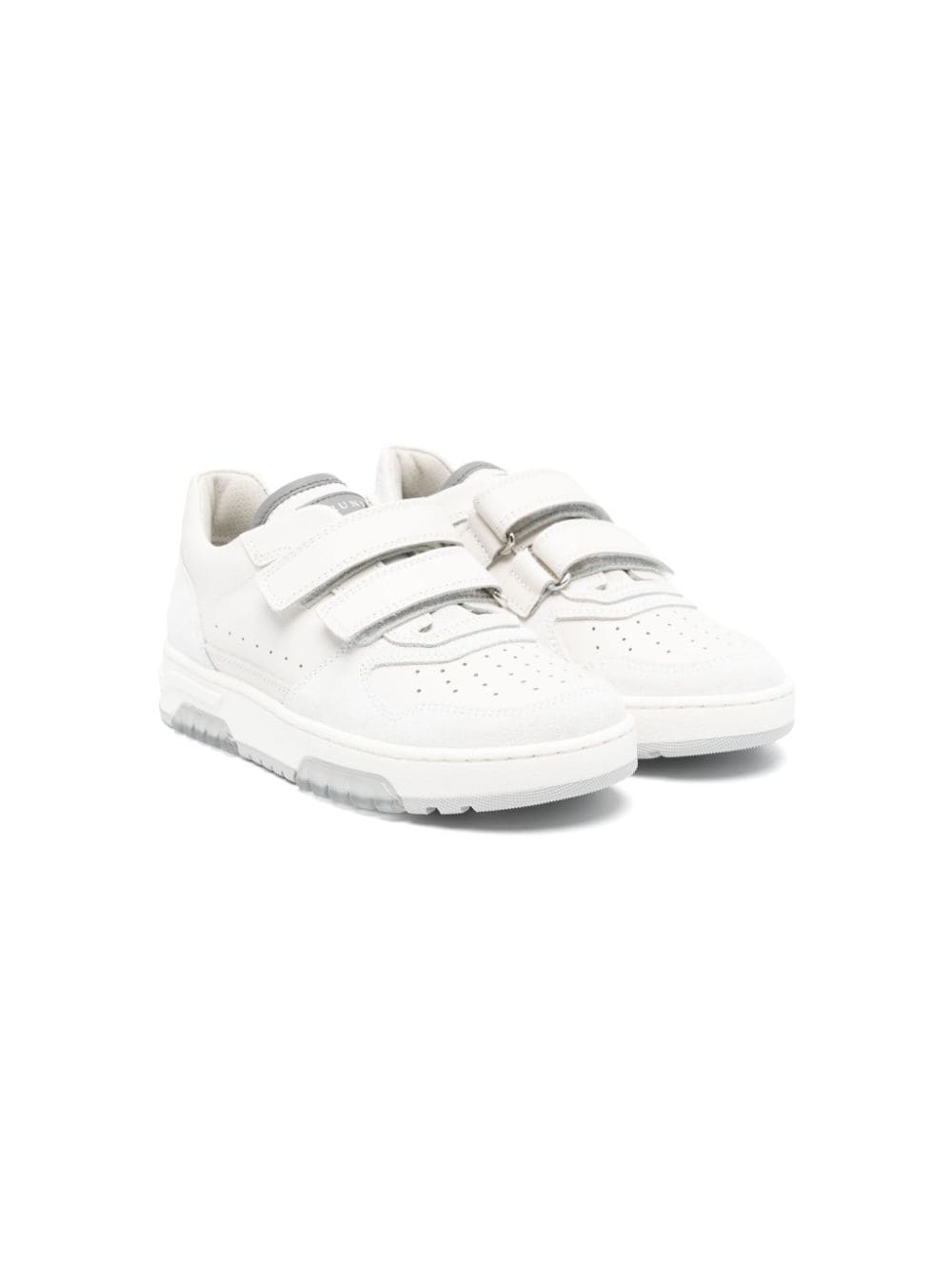 Brunello Cucinelli Kids' Leather Low-top Sneakers In White