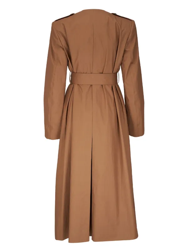 ジャケット KHAITE Women Coats 61424092 W4092950 Brown KHAITE Belted raglan-sleeve Coat | Brown | FARFETCH