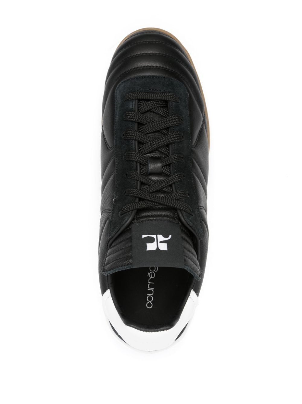 Shop Courrèges Club 02 Leather Sneakers In Black