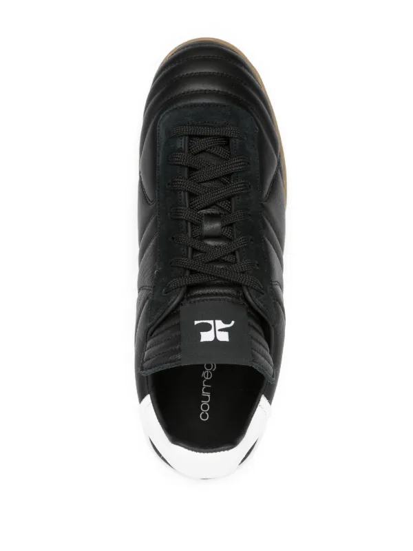 【関税込み】Courreges ブラック Club02 レザースニーカー Courrèges Club 02 Leather Sneakers | Black | FARFETCH AZ