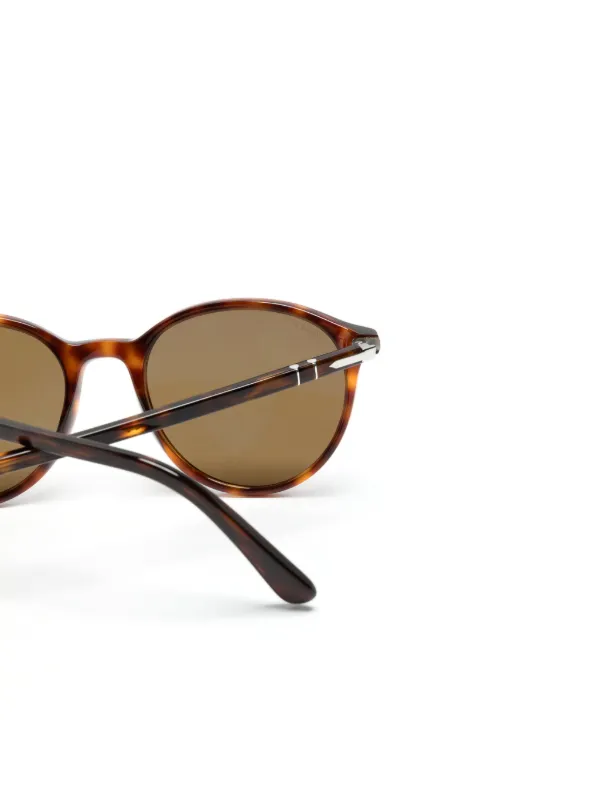 Persol ラウンドフレーム サングラス | ブラウン | FARFETCH JP