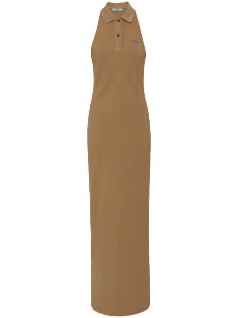 Prada piqué cotton maxi dress