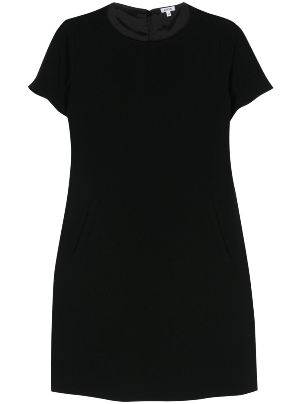 Aspesi Short-sleeve Mini Dress In Black