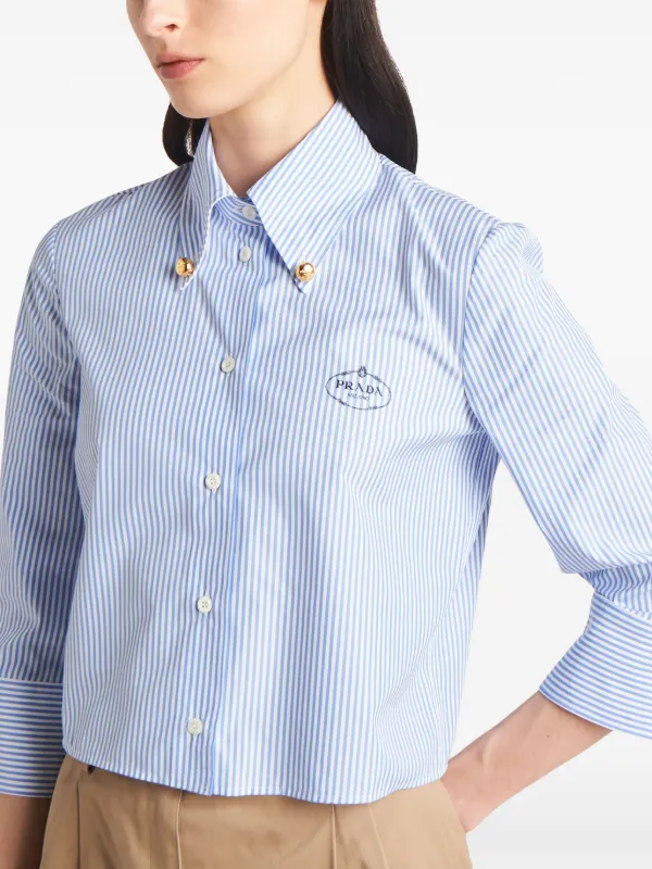 Prada ストライプ シャツ | ホワイト | FARFETCH JP