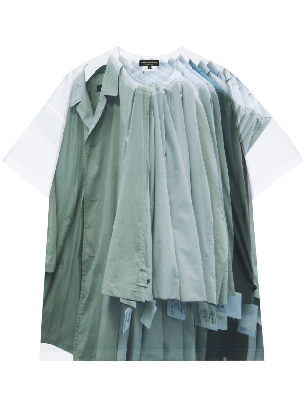 Comme Des Garçons Homme Deux Hanging Jackets Crew-neck T-shirt In Green