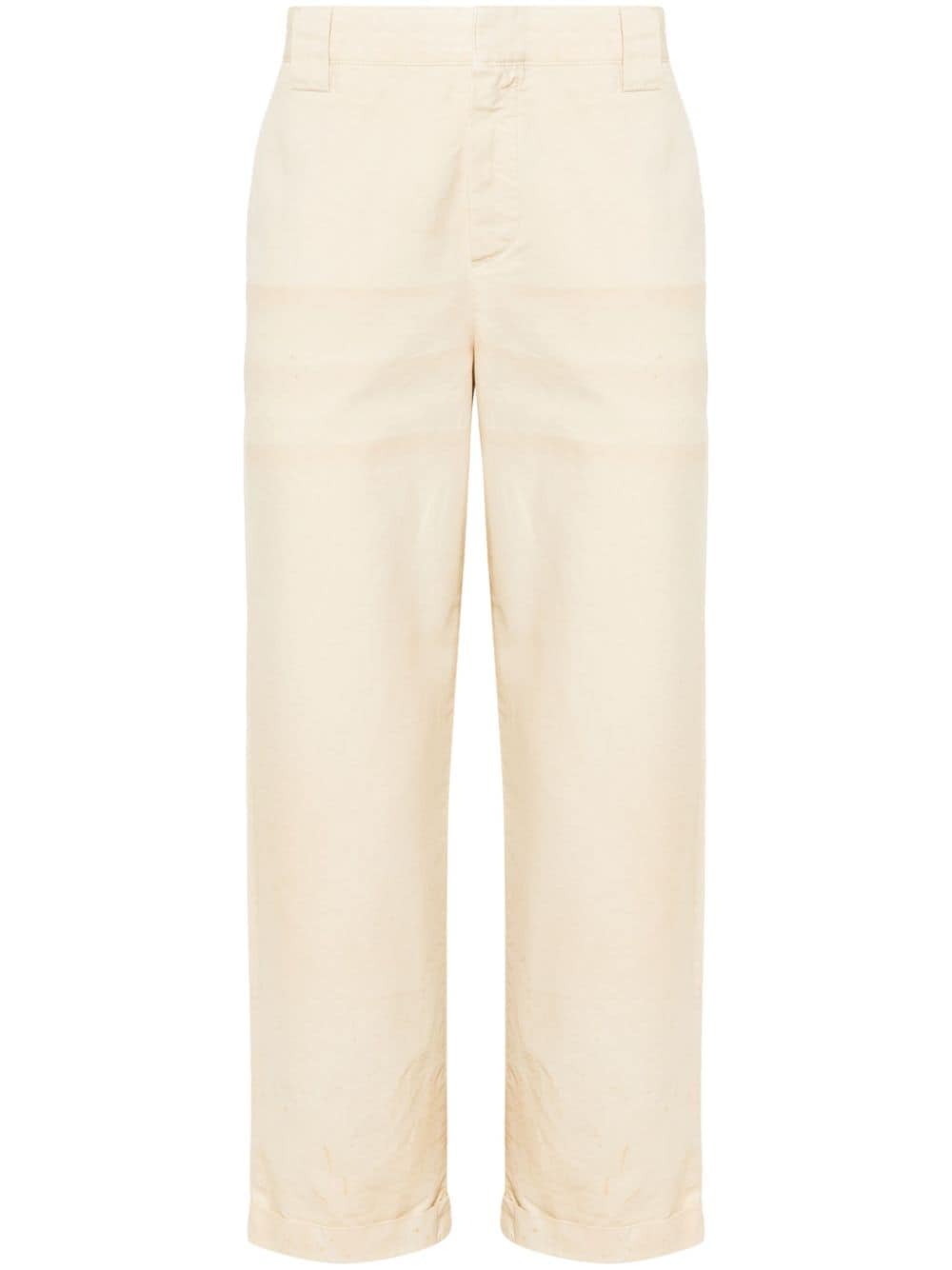 Golden Goose Canvas Straight-leg Trousers In Neutrals