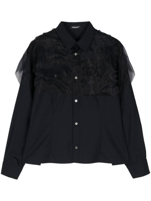 Undercover tulle-panels shirt
