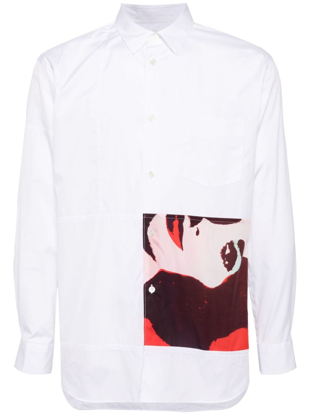 Comme Des Garçons Shirt X Andy Warhol Liz Cotton Shirt In White