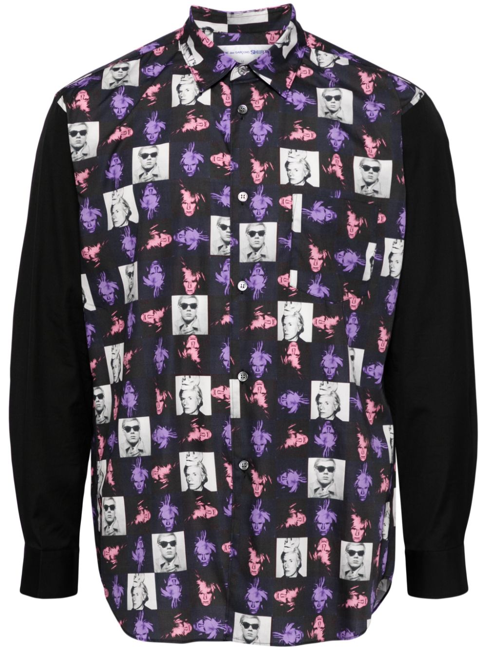 Comme Des Garçons Shirt x Andy Warhol katoenen overhemd Zwart