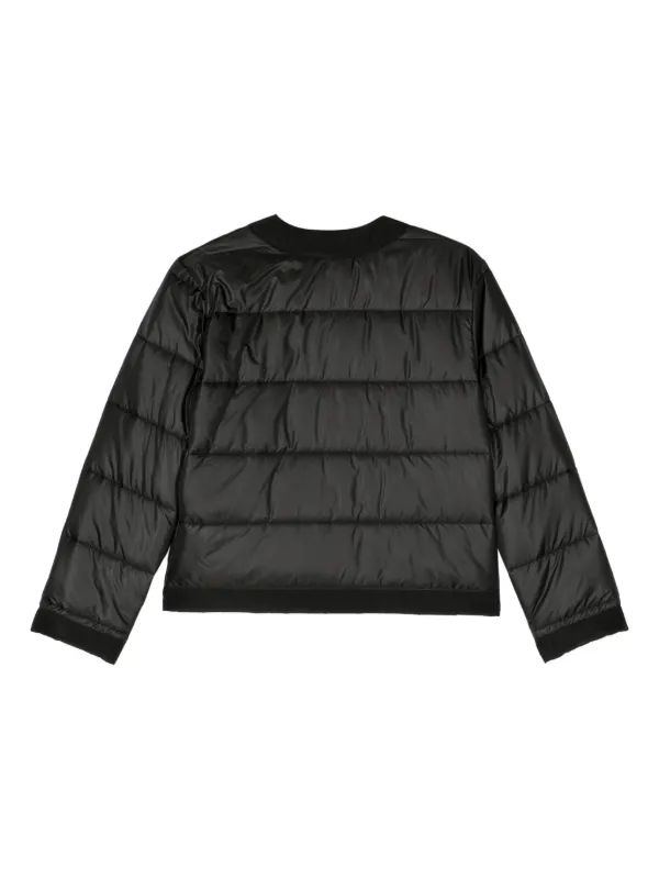 Collarless puffer jacket best sale