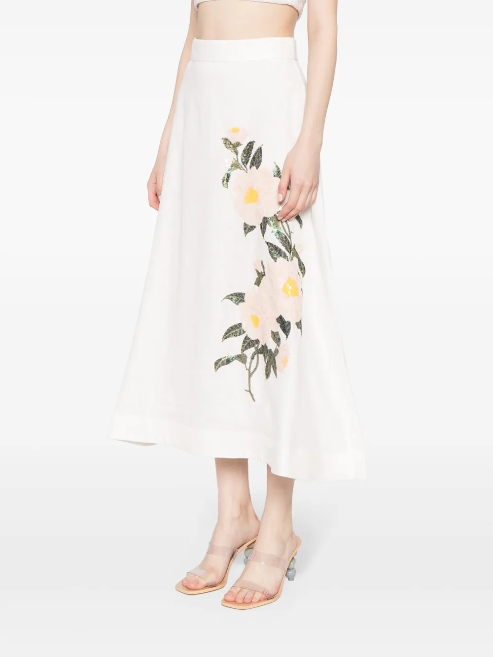 ZIMMERMANN Flared rok Wit