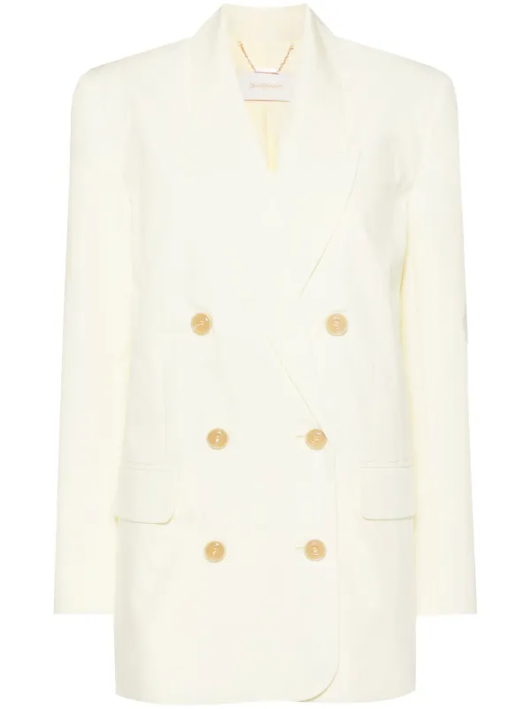 Zimmermann Double-breasted Blazer in Yellow