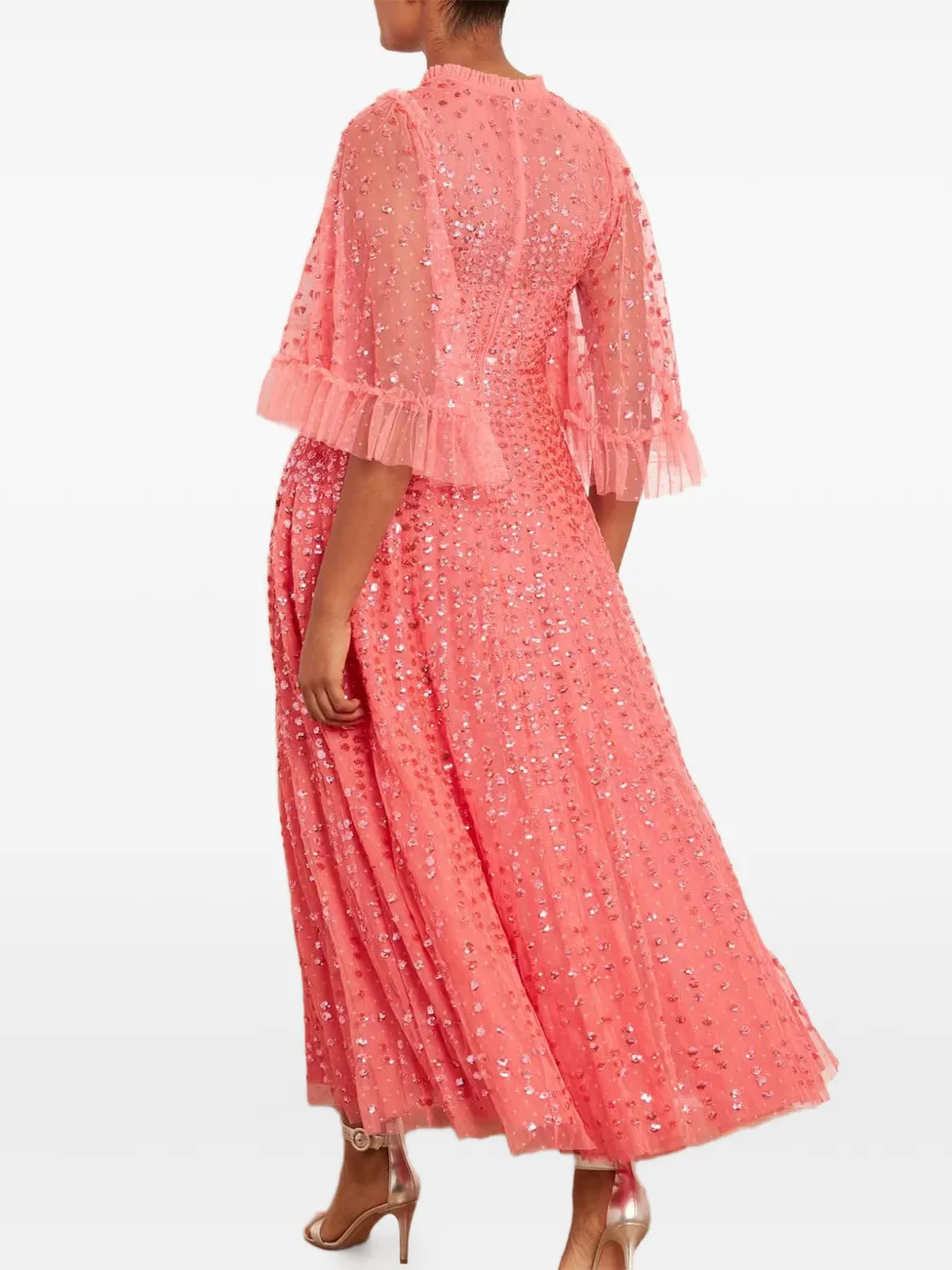 Needle & Thread Avondjurk met korte mouwen Roze