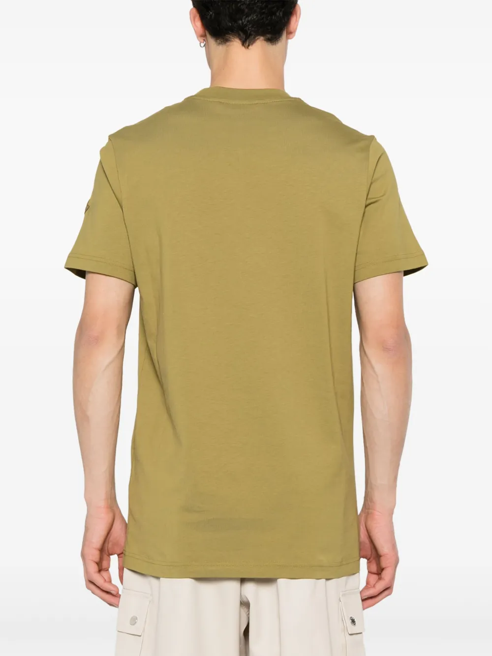 Moncler T-shirt met logoprint Groen
