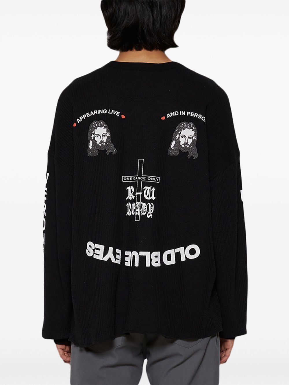 Shop Paly Graphic-print Cotton Sweatshirt In Black