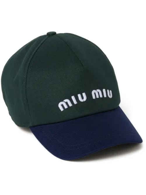 Casquette à logo brodé - Miu Miu - Modalova