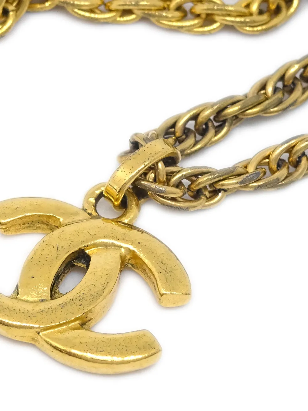 CHANEL ゴールドチェーンネックレス CHANEL Pre-Owned 1990-2000s ココマーク チェーンネックレス