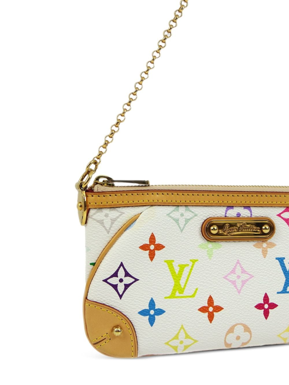 Pre-owned Louis Vuitton X Takashi Murakami 2013 Milla Mm Clutch Bag In White