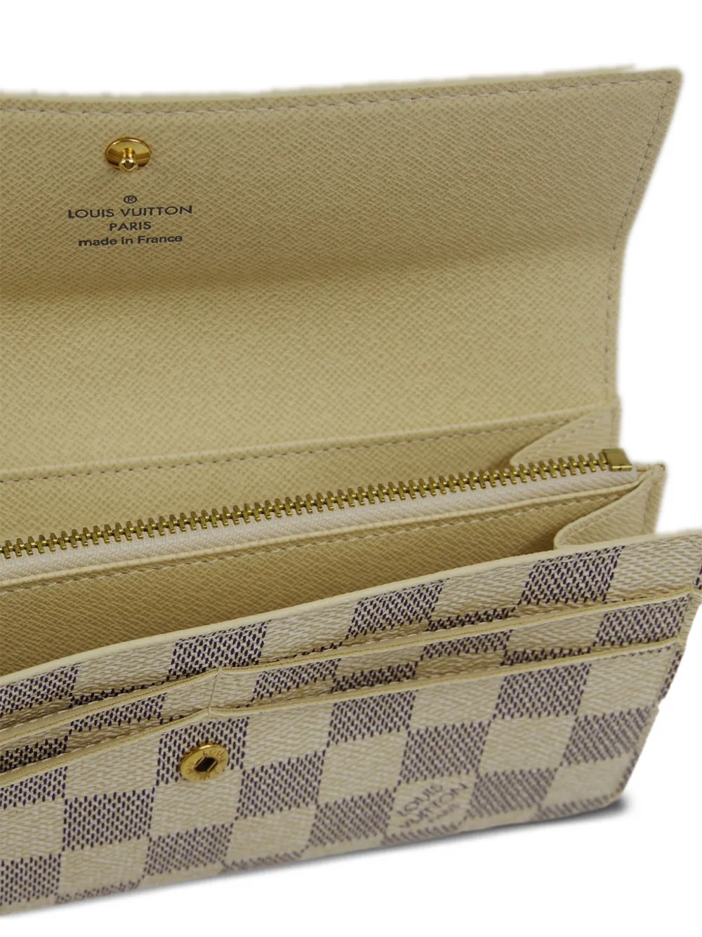 Pre-owned Louis Vuitton 2007 Sarah Continental Wallet In 白色