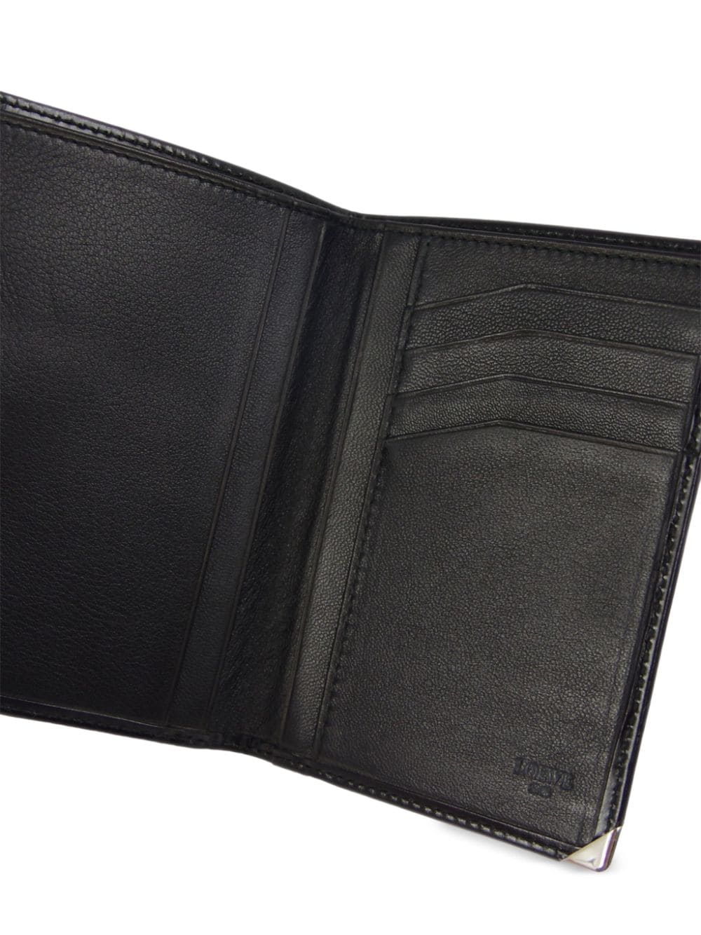 Pre-owned Loewe 1990-2000 Anagram Bi-fold Wallet In 黑色