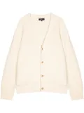Man On The Boon. waffle knit cotton-blend cardigan - Neutrals