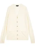Man On The Boon. knitted wool cardigan - Neutrals