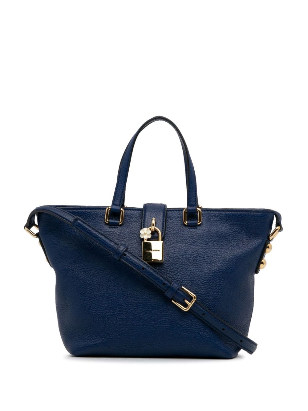 Pre-owned Dolce & Gabbana 2010-2023 Small Lock Satchel In Blue