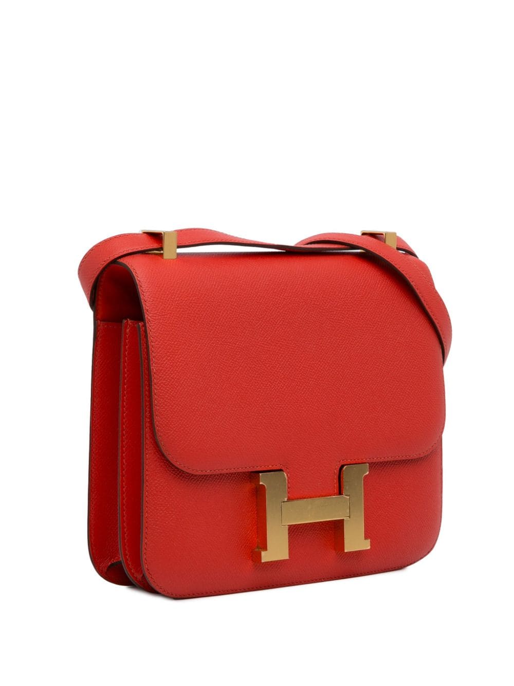 Pre-owned Hermes 2018   Epsom Constance 24 Crossbody Bag In Red