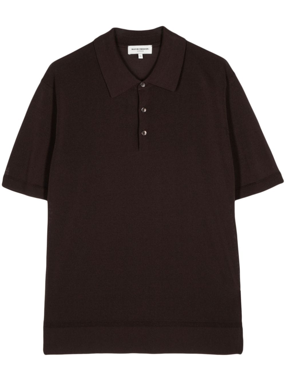 Man On The Boon. Short-sleeve Polo Shirt In Brown
